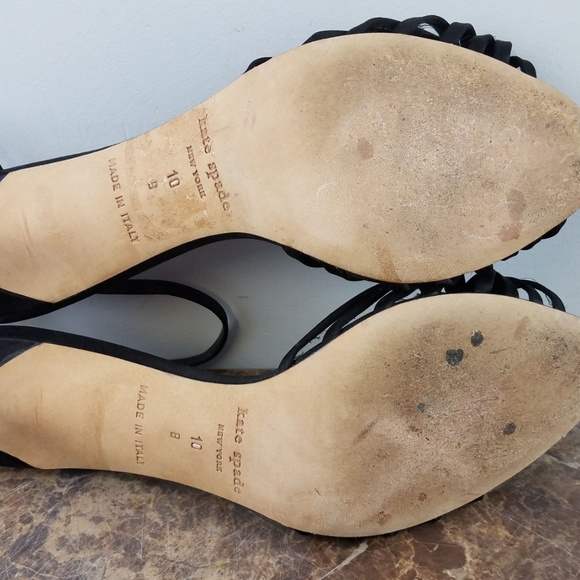 Kate Spade Italy Black Slingback High Heels 10 - Picture 8 of 8